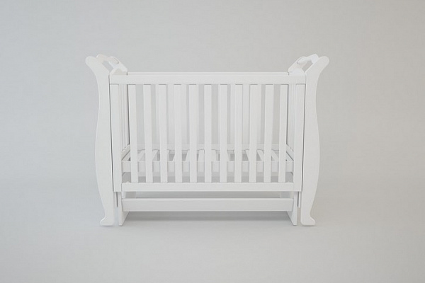 Белая кровать для новорожденых «Simple»